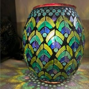 Scentsy “Flaunt Your Feathers”~Retired~Green&Blue Mosiac~2024